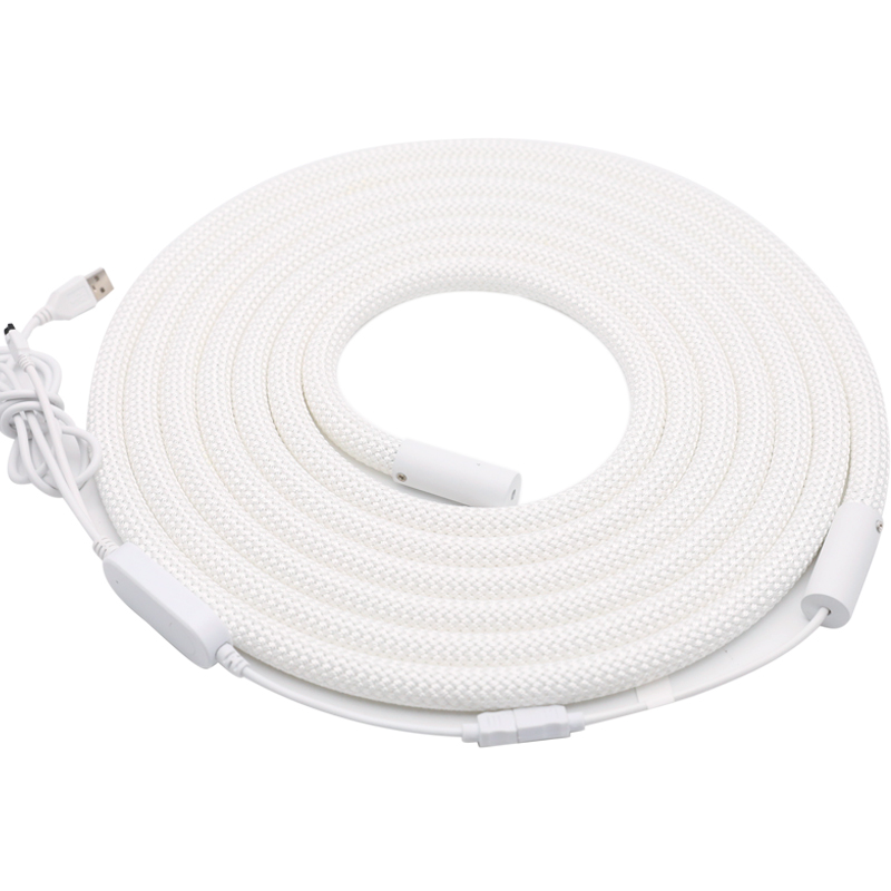 Braided Addressable RGB LED USB Neon Light Strip Round Braided Addressable RGB LED USB Neon Light Strip Round